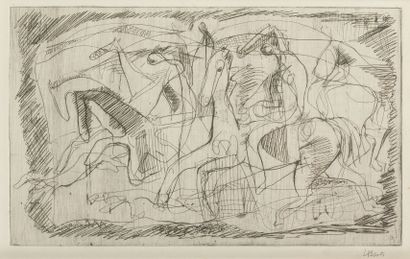 null Laszlo BARTA (1902-1961)

Scène de cavalerie

Gravure en noir et blanc sur papier....