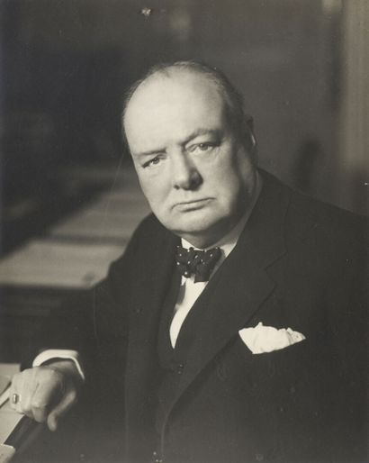 Sir Winston Churchill (1874-1965). Tirage...