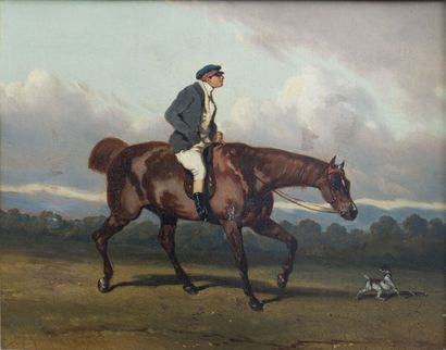 null Alfred de Dreux (1810-1860) dans le goût de.

Cavalier et son chien. 

Huile...