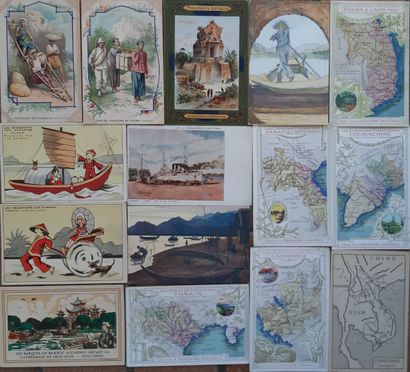 null Annam - Cochinchine - Laos

Lot de 58 cartes postales illustrées d'après des...