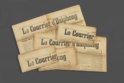 null 1905. 

Le Courrier de Haiphong, 1905 (19ème année) - Lot de 8 numéros 

- N°...