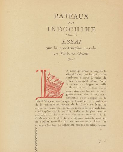 null 1940

POUJADE (Jean). 

Bateaux en Indochine. Volume folio (Dimensions 31x26,5...