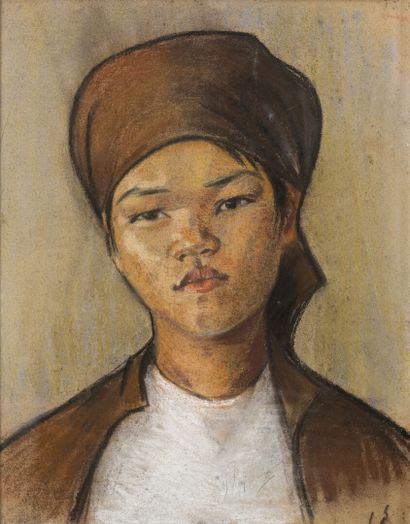 null Ecole des peintres voyageurs. Vers 1930-1940.

Portrait de jeune fille du Nord....