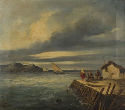 null Antonio DE BRUGADA VILA (1804-1863)

Scène de port animée

Huile sur toile....