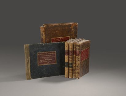 null [Livres de prix]. Ensemble de 6 volumes début XIXe s. reliés avec grande étiquette...