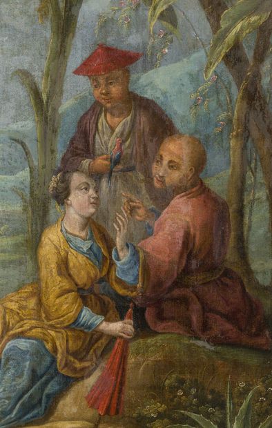 null Attribué à Jacques VIGOUREUX-DUPLESSIS (1680-1732)

Scène chinoisante au dresseur...