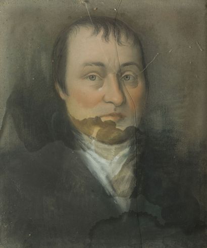 null École française vers 1820

Portrait d'homme en buste

Pastel sur papier marouflé...