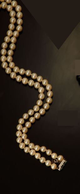 null PELLEGRIN

Necklace of cultured pearls, composed of 84 pearls, with 18K (750...