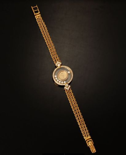 null CHOPARD, "Happy Diamonds" model

Ladies' watch in 18K yellow gold (750°/°°)...
