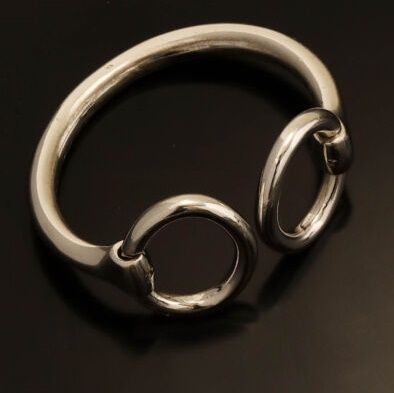 null HERMÈS, Nausicaa model. 

Open bracelet in silver sup. 800 °/°°. The two parts...