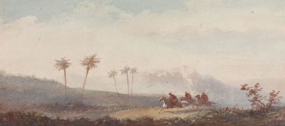 null Orlando NORIÉ (1832-1901)

Landscape of oriental mountains with three arab riders

Watercolor...