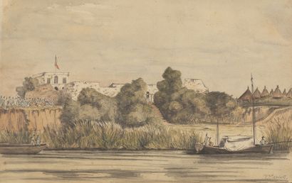 null Paul MERWART (1855-1902)

Saint-Louis of Senegal, view of the fort

Pencil,...