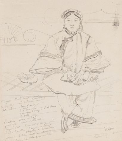 null Auguste BORGET (1808-1877)

Portrait de Mme Kim assise dos à une baie maritime

Crayon...