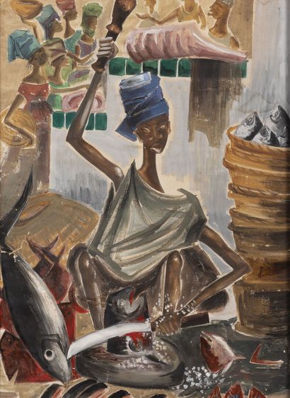 null School of the XXth century

Africa, the fish merchant

Pencil, watercolor and...