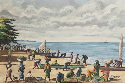 null Eugene MALONGA (1930-2005)

Beach scene. 

Oil on canvas framed, signed and...