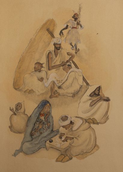 null Sn - Jalabert Edon (E.), Artisans du Vieux Maroc, Douze dessins de E. Jalabert...