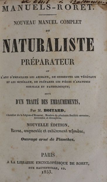 null Lot comprenant :

- CHENU (Dr Jean-Charles). Encyclopédie d'histoire naturelle...