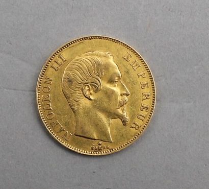 Pièce de 50 Francs en or. Type Napoléon III,...