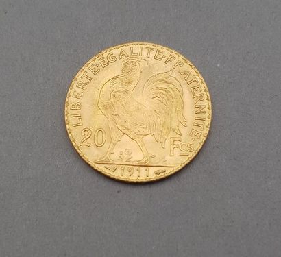 null Pièce de 20 Francs en or. Type Marianne, d'après Jules-Clément Chaplain. 1911.

Poids...