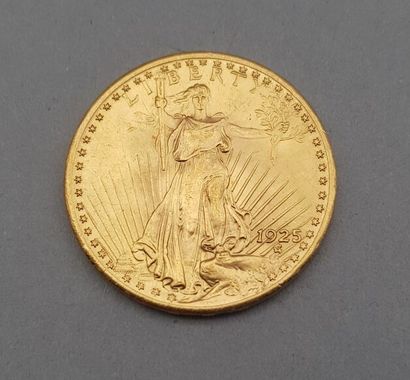 null Pièce de 20 dollars en or. Type Liberty d'après Augustus Saint-Gaudens. 1925.

Poids...