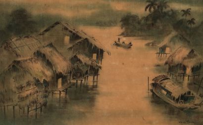 null Tran Van Tho (1917-2004)

School of Fine Arts of Indochina.

Fishermen's village....