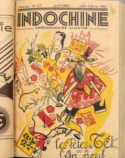 null 1940- 1944-

Revue INDOCHINE. Ensemble de revues reliées cuir de la célèbre...