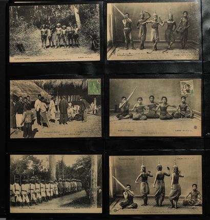 null LAOS

Binder of about 150 postcards in black and white and colors, edition La...