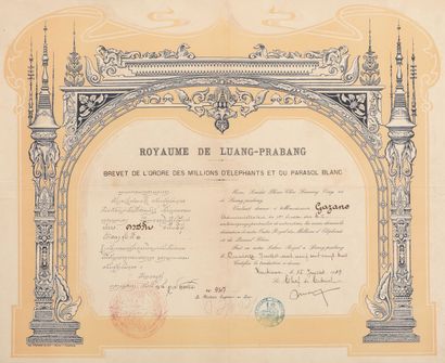 null 1904-1923

Set of 5 patents of decorations awarded to Mr. Barthélémy Gazano,...