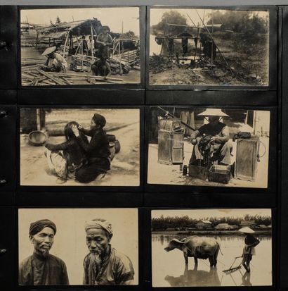 null 1904-1911

TONKIN and COCHINCHINA

Binder of about 330 postcards in black and...
