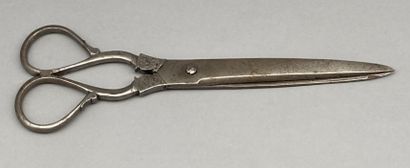 Important pair of scissors of draper in forged...