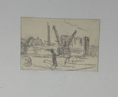 null Lot including : 

- Maximilien LUCE (1858-1941)

Saint-Moré, view of the cliffs

Pencil,...