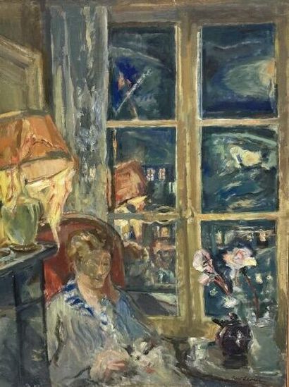 null René LEVREL (1900-1981)

Femme assise près d'une fenêtre

Huile sur toile. Signé...