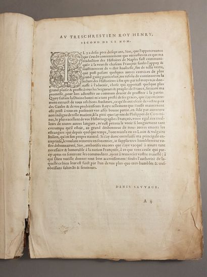 null COMMINES (Philippe de). [Memoirs] Paris, Galiot du Pré, 1561. Small folio of...