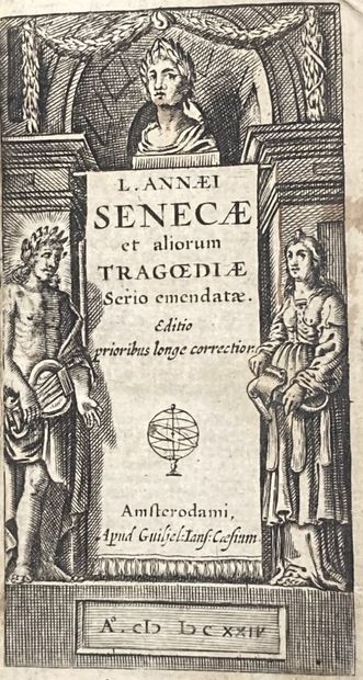 null Lot. Ensemble de 3 petits volumes XVIIe s. : - LUCRECE, De rerum natura libri...