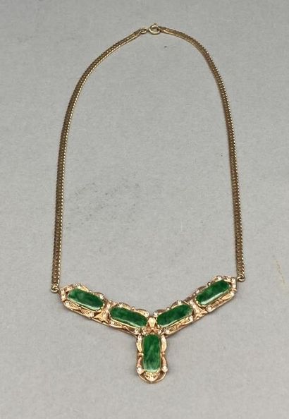 Necklace in 14 K gold (585 °/°°) formed of...