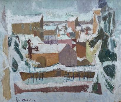 Jean AUJAME (1905-1965)

Snowy village, 1959

Oil...