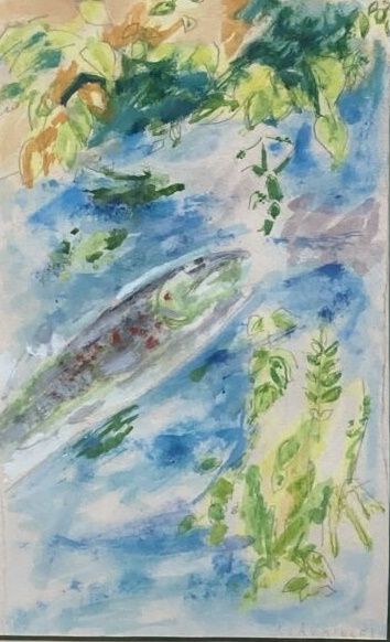 null Jules CAVAILLES (1901-1977)

Truite remontant la rivière

Crayon, aquarelle...