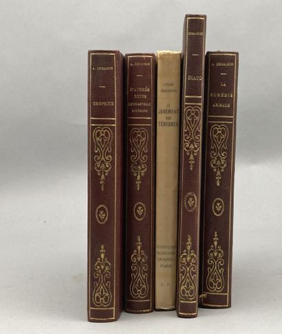 null DEMAISON (André). Set of 5 volumes: - Tropique. Grasset, 1933. In-12 brown half-chagr.,...