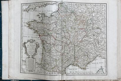 null [DE L'ISLE (Guillaume) & others.] Composite atlas of 27 engraved maps, 18th...