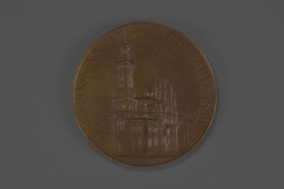 null Lot de cinq médailles commémoratives de l'Exposition universelle de Paris en...