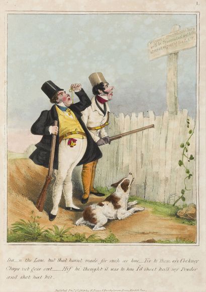 null ALKEN (Henry). Sporting satirist. Kentish Town, Dawe, 1834. Petit in-folio,...