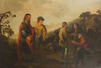 null Attribué à Jacob-Simon PYNAS (1592/93-circa1650/60)
Mendiant demandant l'aumône
Huile...