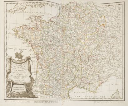 null [DE L'ISLE (Guillaume) & divers]. Atlas composite de 27 cartes gravées, XVIIIe...
