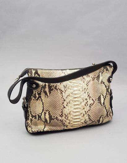 null Lot including: 


- Silvano VIAGINI


Black leather and python handbag. 


Size:...