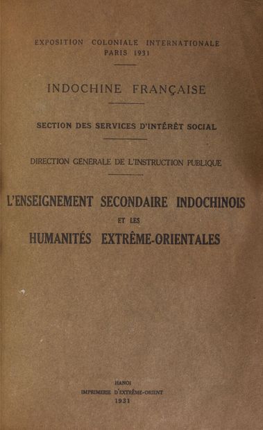 null 1931
Réunion de quatre publications reliées de l'Exposition coloniale internationale...