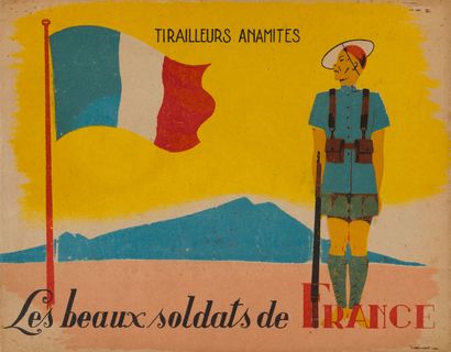 null Vers 1930
Les beaux soldats de France - Tirailleurs anamites. 
Brochure cartonnée...