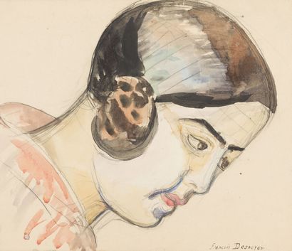 null François DESNOYER (1894-1972)

Portrait de femme de profil

Crayon, lavis d'encre...