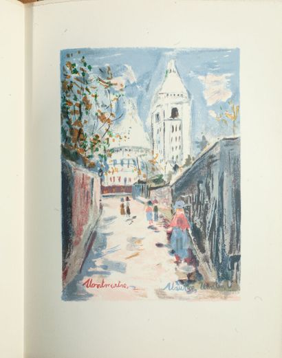 null [UTRILLO] Francis CARCO (1886-1958), " Montmartre vécu par Maurice Utrillo ",...