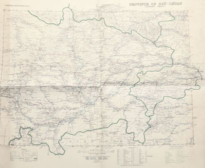 null Lot comprenant: 
- 1906
Ning-Yuan-Fou
Carte géographique imprimée en couleur...