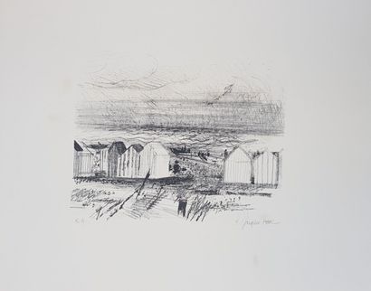 null Important lot de lithographies de Jacques PETIT (1925-2019) comprenant :
- Jeune...